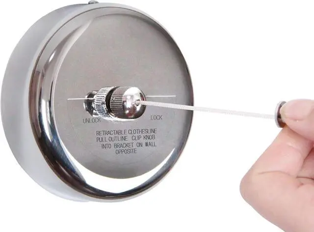 Main image of Retractable Clothesline 304 Stainless Steel Durable with Heavy Duty Adjustable Rope Shower Clothes Line for Outdoor and Indoor
