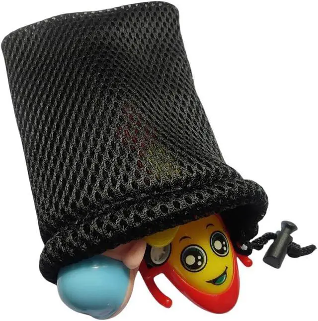 Alt view image 2 of 7 - Nylon Mesh Drawstring Bag, Small Storage Pouch String Bags 5 x 3.5 Inch for Mini Stuff MP3 Charger Earphone Key,Black 6pcs