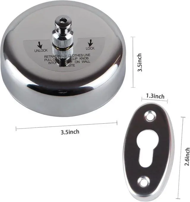 Alt view image 2 of 6 - Retractable Clothesline 304 Stainless Steel Durable with Heavy Duty Adjustable Rope Shower Clothes Line for Outdoor and Indoor