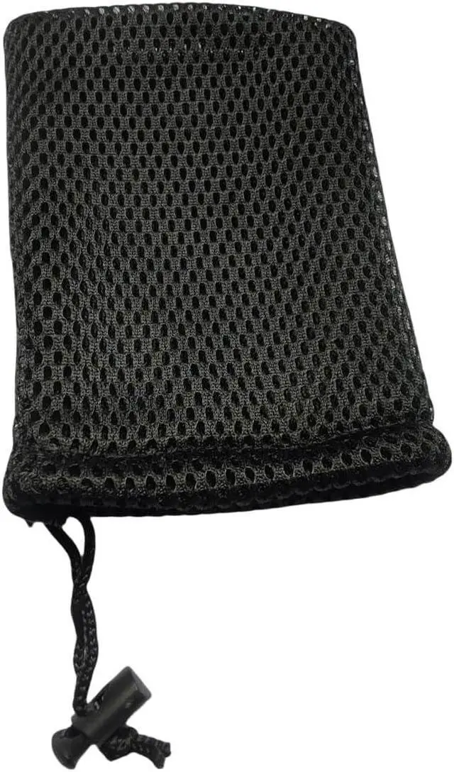 Alt view image 6 of 7 - Nylon Mesh Drawstring Bag, Small Storage Pouch String Bags 5 x 3.5 Inch for Mini Stuff MP3 Charger Earphone Key,Black 6pcs