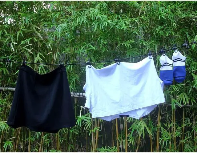 Alt view image 6 of 6 - HAWATOUR Retractable Travel Clothesline with 12 Pcs Clothespins, Black | Camping Essentials, Outdoor Camping Accessories, Travel and RV Essentials