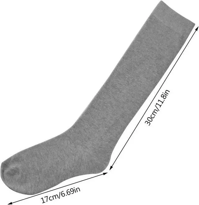 Alt view image 3 of 7 - Topbuti 3 Pairs School Uniform Cotton Knee High Socks Athletic Sports Soccer Socks Tube Sock for Girls and Boys