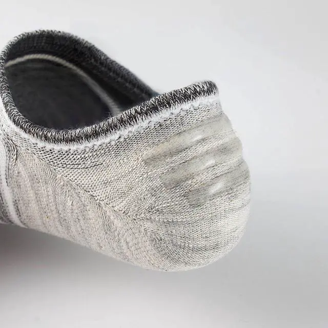 Alt view image 4 of 5 - No Show Socks for Men & Women, Low Cut with Non-Slip Heel Grip, 5 Pairs | Everyday invisible look for sneakers and casual wear. Mixed colors add style. Non-slip silicone heel grips stay put