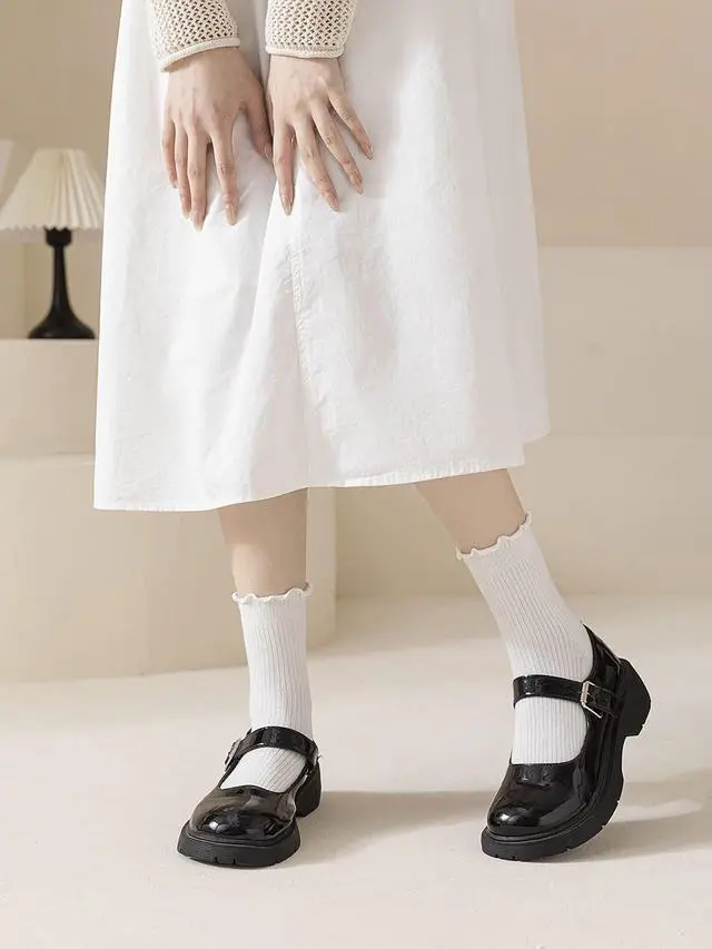 Alt view image 3 of 7 - ACCFOD Womens Ruffle Socks Cute Frilly Ankle Socks Quarter Crew Socks for Women Girl