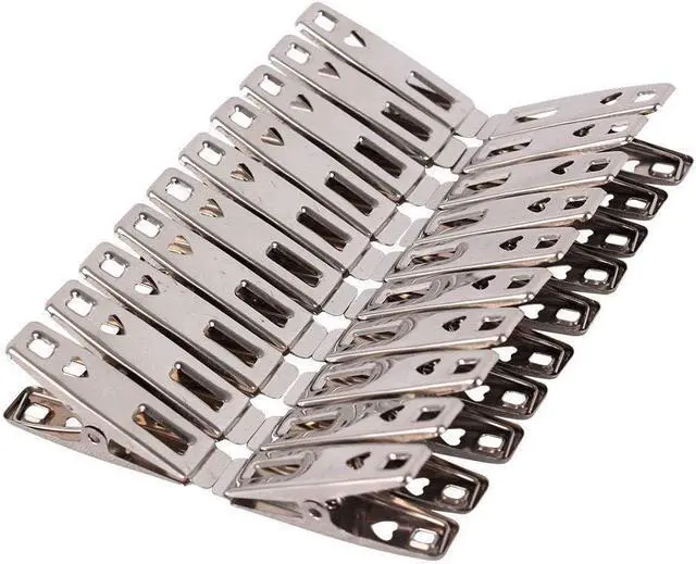 Main image of 40 Pcs Metal Clothes Pins,Clothespins Stainless Steel Laundry Clips | Heavy Duty Alligator Clips for Outdoor Clothesline Towel Sock Food Sealing Photos Home Kitchen Travel Office
