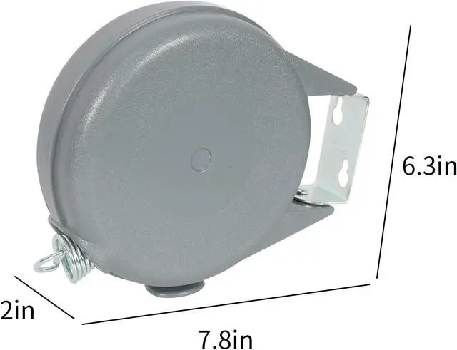 Alt view image 7 of 7 - ZOES HOMEWARE Retractable Clothesline Heavy Duty Retracting Clothes Line Outdoor and Indoor with Durable ABS Shell and 38 Feet Extruded PVC Line,with Lock to Prevent Sagging
