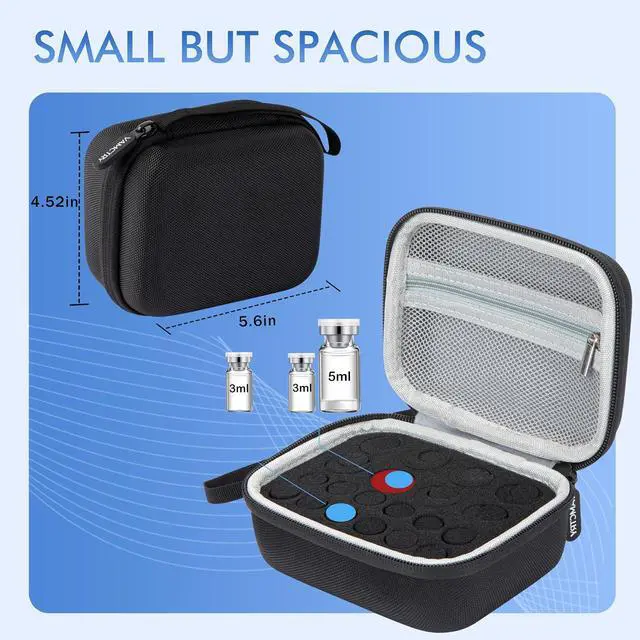 Alt view image 3 of 7 - Peptide Case for Fridge, 20 Slots Insulin Vial Protector Organizer Bag, Peptide Vial Storage Case for 1ml 3ml 5ml 10ml Vials, Diabetes Medication Vial Holder for Home and Travel