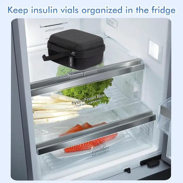 Alt view image 6 of 7 - Peptide Case for Fridge, 20 Slots Insulin Vial Protector Organizer Bag, Peptide Vial Storage Case for 1ml 3ml 5ml 10ml Vials, Diabetes Medication Vial Holder for Home and Travel