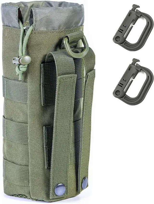 Main image of Upgraded Sports Water Bottles Pouch Bag, Tactical Drawstring Molle Water Bottle Holder Tactical Pouches, Travel Mesh Water Bottle Bag Tactical Hydration Carrier