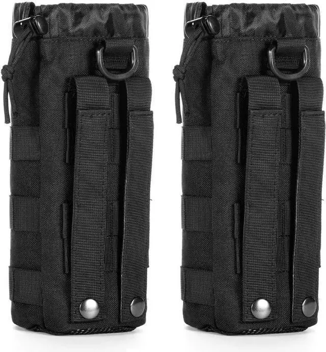 Main image of Upgraded Sports Water Bottles Pouch Bag, Tactical Drawstring Molle Water Bottle Holder Tactical Pouches, Travel Mesh Water Bottle Bag Tactical Hydration Carrier