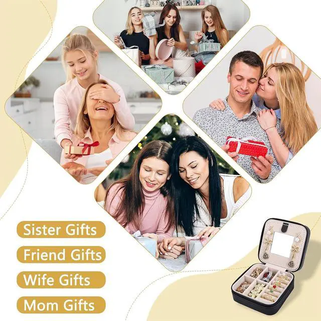 Alt view image 6 of 7 - Travel Jewelry Case Organizer, Mini Portable Box Compact for Women Girls | Tangle-Free & Multi-Functional for rings earrings necklaces,Removable dividers for lipstick watch,Compact design Pu Leather