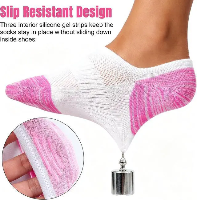 Alt view image 3 of 6 - No Show Socks Womens Liner Footies Low Cut Ankle Socks for Sneakers | Breathable Non Slip Moisutre Wicking Invisible Socks ,Athletic Socks for Running Gym
