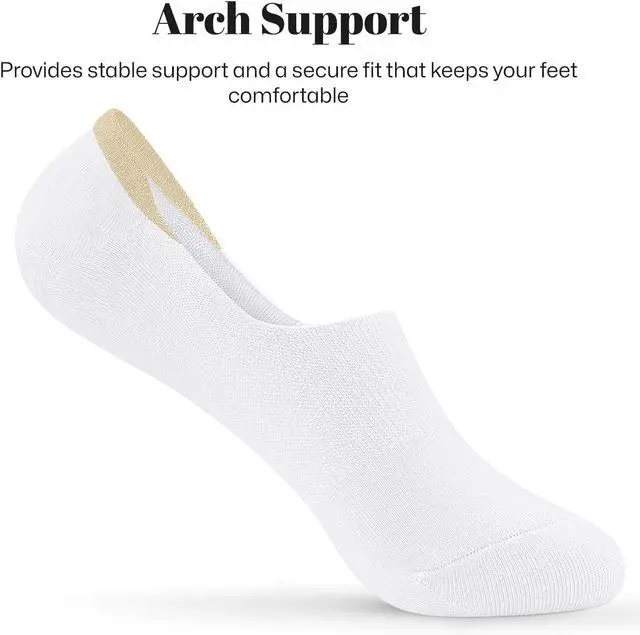 Alt view image 4 of 7 - wernies No Show Socks Women Low Cut Ankle Socks Non Slip 4/8 Pairs | Thin Flat Boat Line Short Socks with Silicone Heel Grips, Breathable Combed Cotton, Invisible Socks,Size 5-14