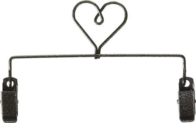 Main image of Ackfeld Manufacturing 6in Heart Holder Charcoal Quilt Clip Hanger