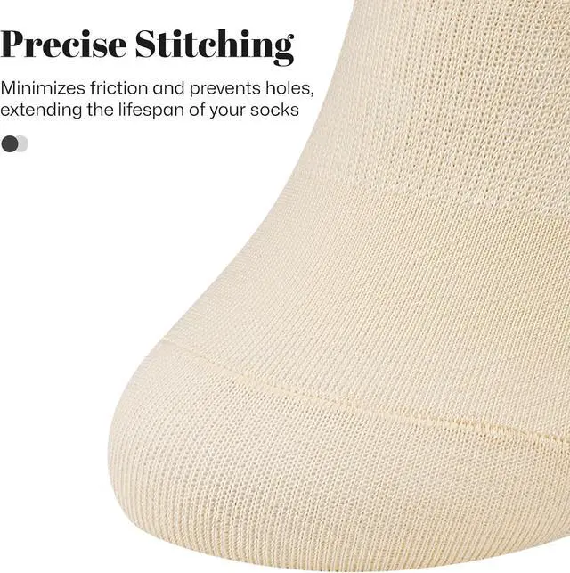 Alt view image 5 of 7 - wernies No Show Socks Women Low Cut Ankle Socks Non Slip 4/8 Pairs | Thin Flat Boat Line Short Socks with Silicone Heel Grips, Breathable Combed Cotton, Invisible Socks,Size 5-14