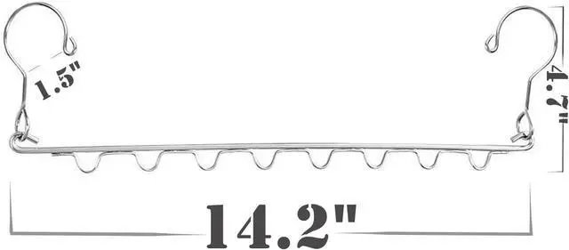 Alt view image 5 of 7 - 4 Pack Space Saving Hangers for Clothes Metal Hanger Organizer | 8 Holes Metal Hanger Organizer, Capacity Magic Closet Space SaversCloset Storage Dorm EssentialsSilver