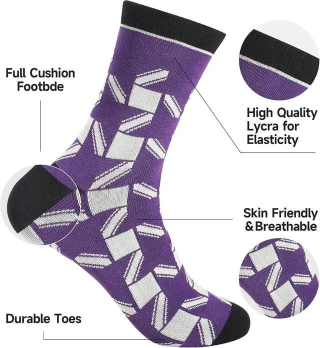 Alt view image 2 of 7 - Forony Dress Socks for Men Colorful for Dress Casual Formal Groomsmen Wedding, One Pair