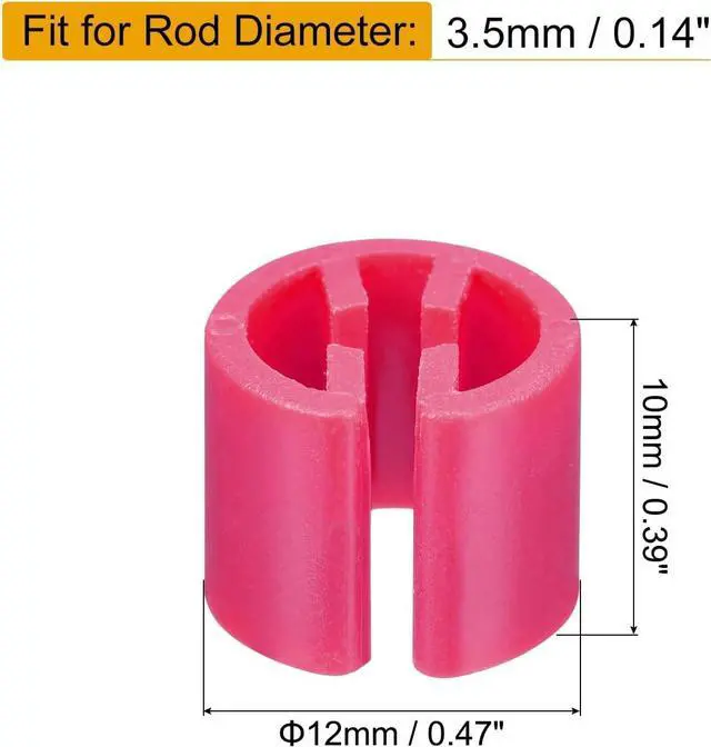 Alt view image 2 of 6 - uxcell 150pcs Clothes Hanger Markers Blank Tags, Fit 3.5mm Rod Garment Size Hanger Clips Garment Color Coding Label for Clothing Hangers, Rose Red