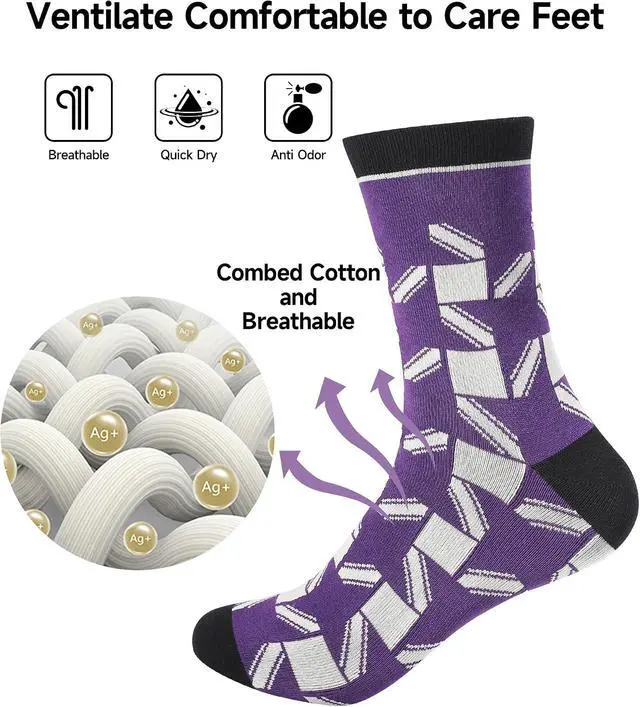 Alt view image 3 of 7 - Forony Dress Socks for Men Colorful for Dress Casual Formal Groomsmen Wedding, One Pair
