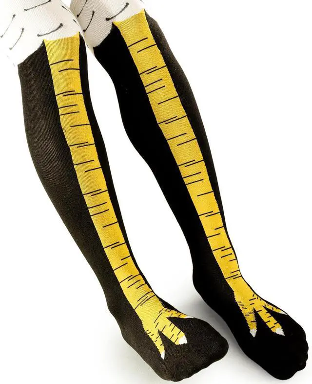 Main image of Raylarnia Funny Crazy Chicken Leg Feet Socks for Men and Women- Novelty High Socks Funny Gifts