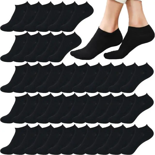 Main image of 12-30 Pairs Low Cut Ankle Socks for Women No Show Casual Breathable Athletic Socks Bulk for Sport