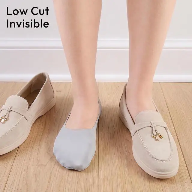 Alt view image 2 of 6 - Sofier No Show Socks Womens,6 Pairs Non Slip Low Cut Invisible Liner | Thin silky fabric,cotton sole,breathable,fits flats,loafers,sneakers,casual dress shoes