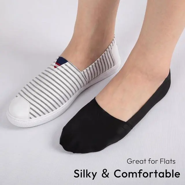 Alt view image 5 of 6 - Sofier No Show Socks Womens,6 Pairs Non Slip Low Cut Invisible Liner | Thin silky fabric,cotton sole,breathable,fits flats,loafers,sneakers,casual dress shoes