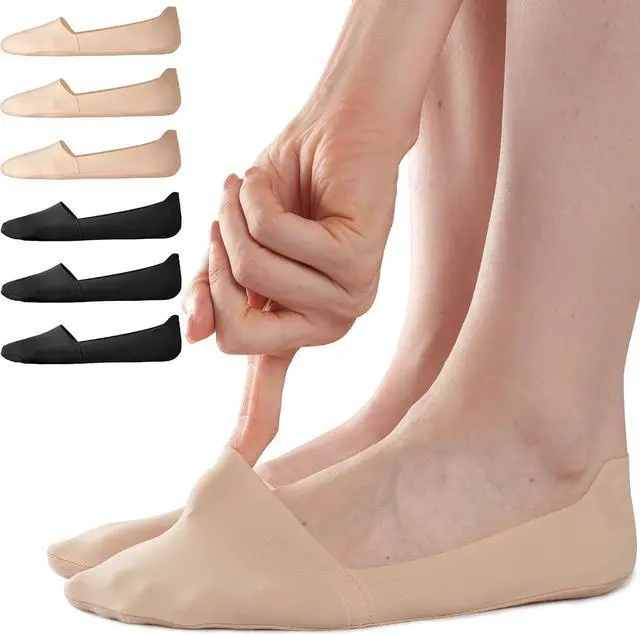 Main image of Sofier No Show Socks Womens,6 Pairs Non Slip Low Cut Invisible Liner | Thin silky fabric,cotton sole,breathable,fits flats,loafers,sneakers,casual dress shoes