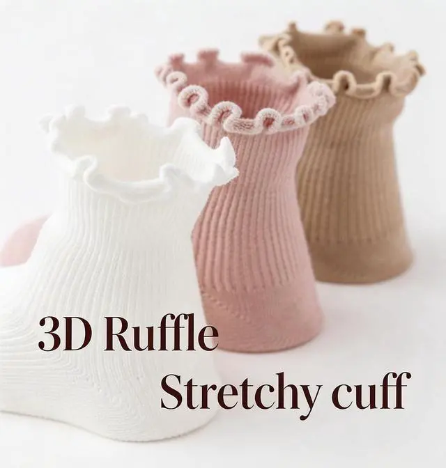 Alt view image 3 of 6 - DarkCom Ruffle Socks Womens 6 Pair Cute Ankle Lettuce Edge Frilly Crew Sock | Socks for Women Feature Soft Fabric with Elastic Cuffs, Ideal for Daily Wear, Size 5-9