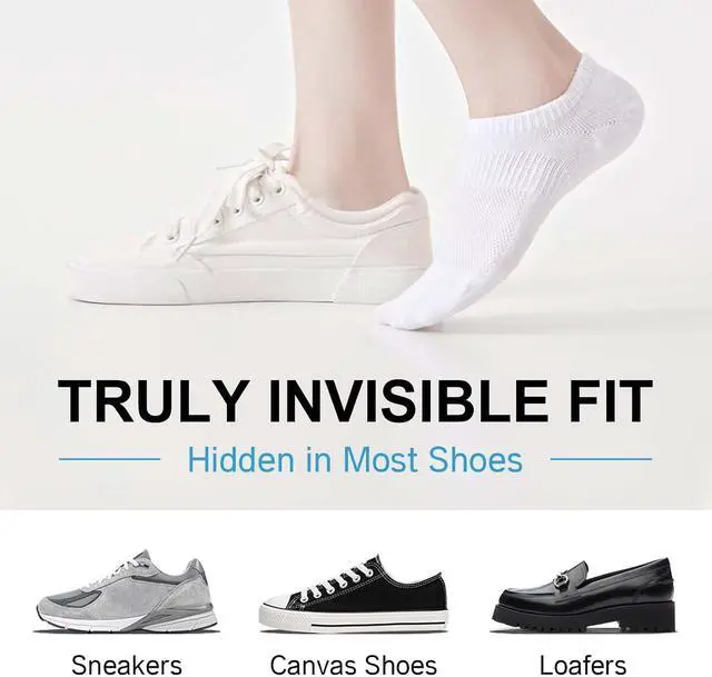 Alt view image 6 of 7 - No Show Socks Womens Cotton Low Cut Non Slip Socks Flat Liner Sock 6 Pairs