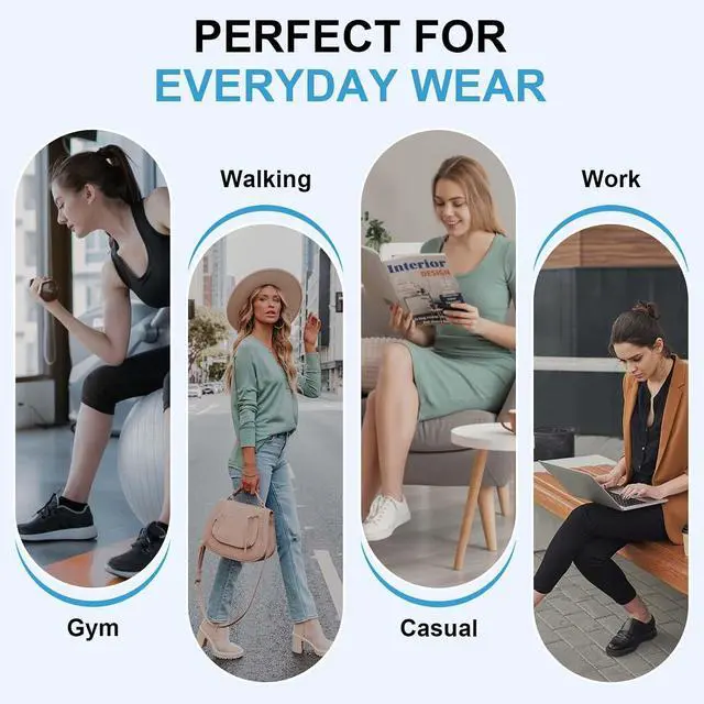 Alt view image 7 of 7 - No Show Socks Womens Cotton Low Cut Non Slip Socks Flat Liner Sock 6 Pairs
