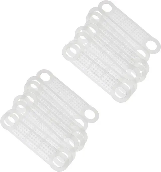 Main image of 100PCS 100mm Transparent Coloured Hanger Slipcovers Anti Slip Silicone Protection Garment Hanger Bar Anti Slip Stickers Suitable for Wooden or Plastic Hanger