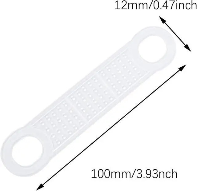 Alt view image 3 of 5 - 100PCS 100mm Transparent Coloured Hanger Slipcovers Anti Slip Silicone Protection Garment Hanger Bar Anti Slip Stickers Suitable for Wooden or Plastic Hanger