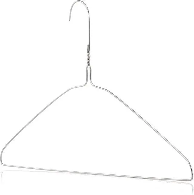 Alt view image 2 of 5 - HANGERWORLD Silver Metal Wire Clothes Hangers 16inch 13 Gauge Clothes Garment Coat Hanger (10 Pack)