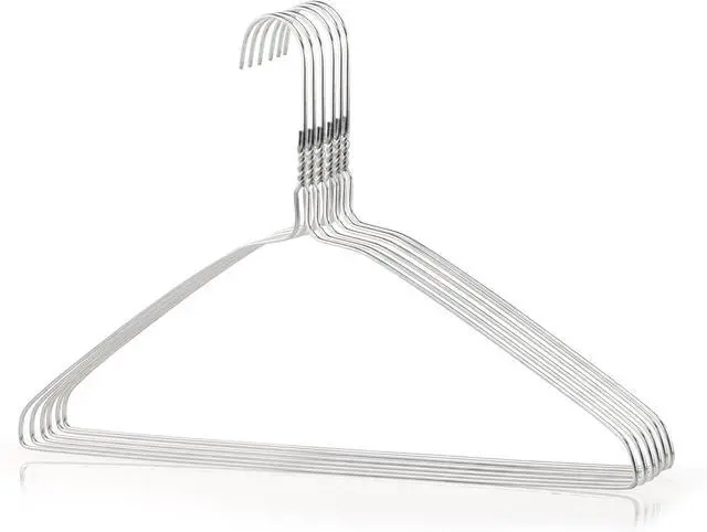 Alt view image 5 of 5 - HANGERWORLD Silver Metal Wire Clothes Hangers 16inch 13 Gauge Clothes Garment Coat Hanger (10 Pack)