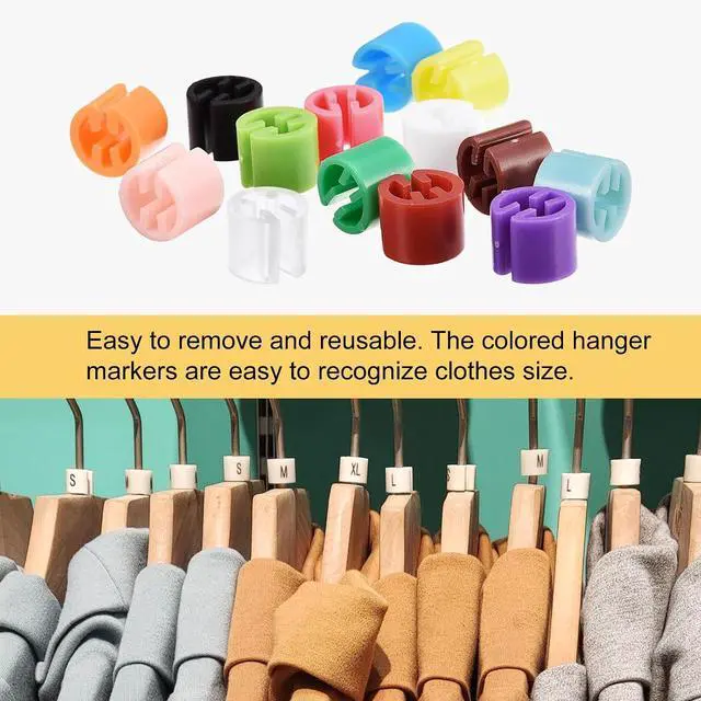Alt view image 5 of 5 - MECCANIXITY Clothes Hanger Marker Blank Fit 3.5mm Rod for Garment Color Coding Purple Count 100