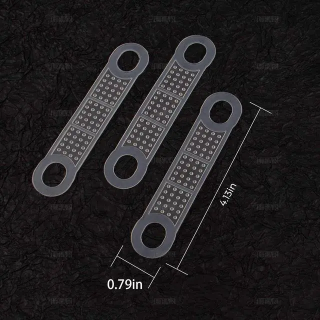 Alt view image 2 of 7 - AUEAR, 100 Pack Clear Non-Slip Rubber Clothes Grips Clothing Strips for Wood Plastic Hangers Home Stores Use