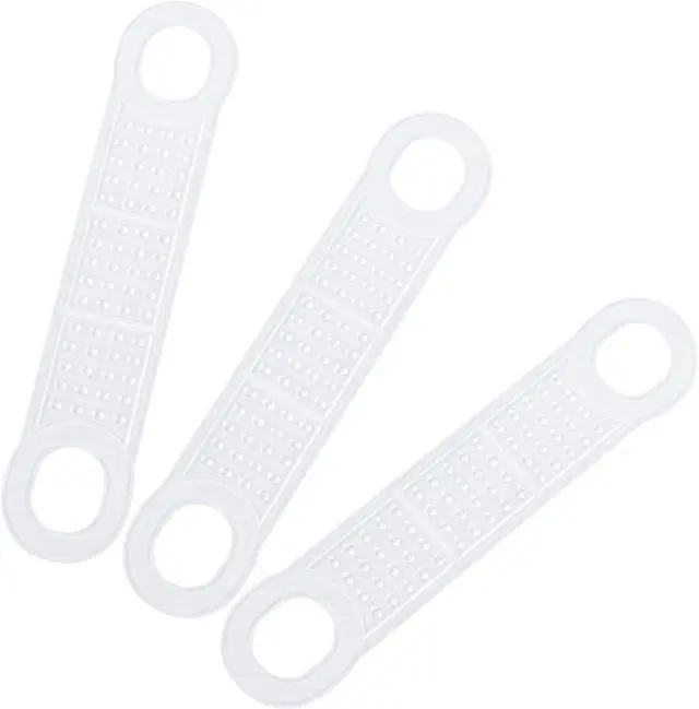 Main image of AUEAR, 100 Pack Clear Non-Slip Rubber Clothes Grips Clothing Strips for Wood Plastic Hangers Home Stores Use