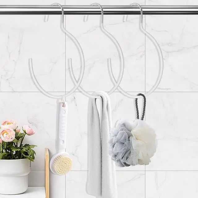 Alt view image 7 of 7 - 5 Pieces Non-Slip Tie Hanging Hooks Scarf Ring Hanger Belt Organizer Closet Accessories Organizer for Ties Scarves Belts and Jewelry (White)