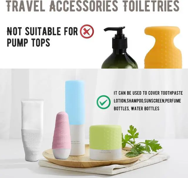 Alt view image 3 of 7 - YUBIRD 10 PCS Silicone Bottle Sleeves for Travel Toiletries,Leak-Proof Covers,Cruise Essentials for Women and Men,Travel Must-Haves,Colorful Elastic Sleeves