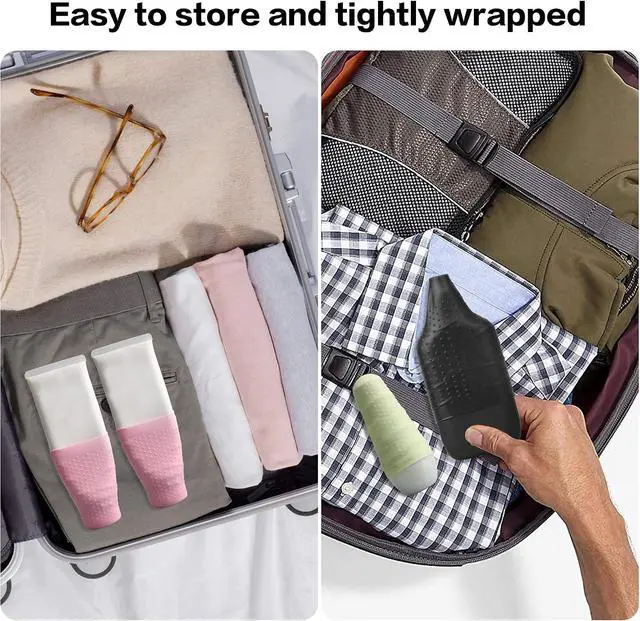 Alt view image 5 of 7 - YUBIRD 10 PCS Silicone Bottle Sleeves for Travel Toiletries,Leak-Proof Covers,Cruise Essentials for Women and Men,Travel Must-Haves,Colorful Elastic Sleeves