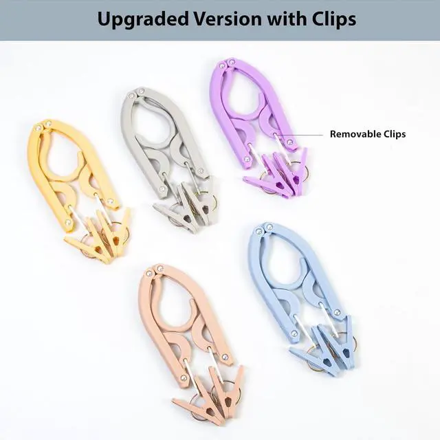 Alt view image 5 of 7 - Travel Hangers, Cruise Ship Essentials Travel Essentials, Portable Cruises Must Haves 2026, Folding Hangers for Suitcase, RV Camping Airplane Europe Vacation Essential (10, Mixed)
