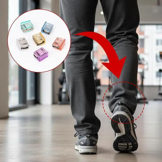 Alt view image 5 of 7 - 6PCS Pant Clips for Long Pants, Leg Magic Adjustable Hem Clip, No Slip Pant Tightener for Jeans, Trousers, Dress Pants, Instant Shortening Anti-Drag Device for Men Women, Clothing Clips for Length