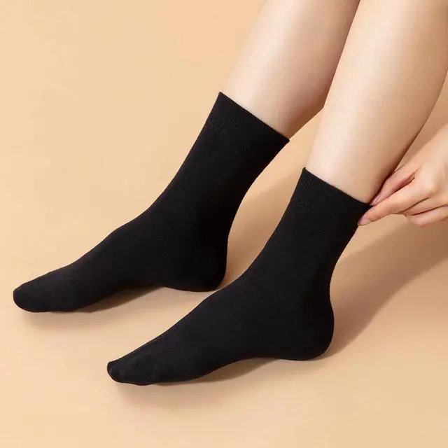 Alt view image 3 of 6 - Ndoobiy Womens Socks for Women Crew Ankle Long Cotton 6 Pairs