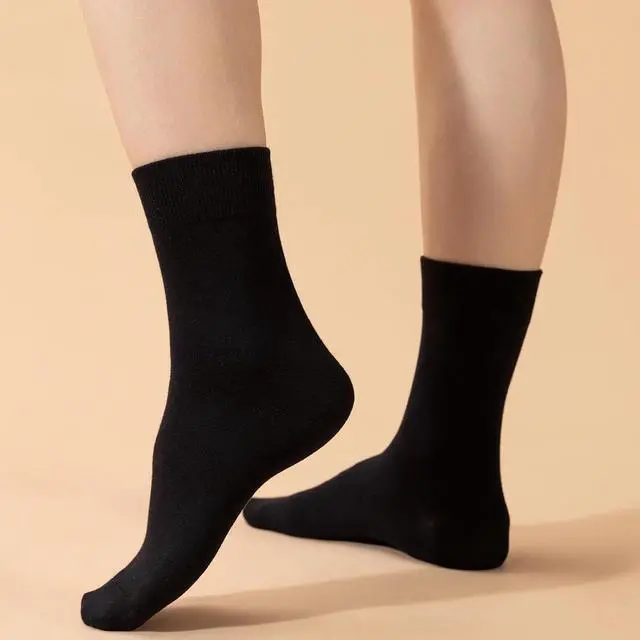 Alt view image 4 of 6 - Ndoobiy Womens Socks for Women Crew Ankle Long Cotton 6 Pairs