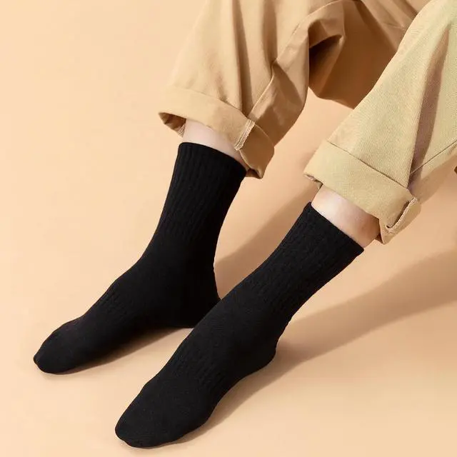 Alt view image 6 of 6 - Ndoobiy 6 Pairs Mens Cotton Crew Socks for Men Size 9-11 Size 10-13