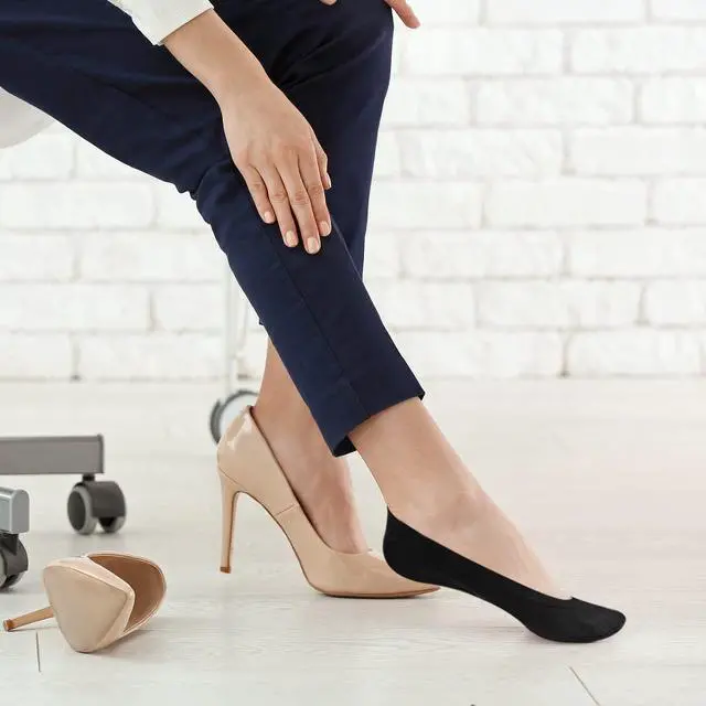 Alt view image 3 of 6 - No Show Socks Women Nylon Low Non-Slip Thin Liner Socks for Flats | Breathable material, Invisible hidden in high heels, Double anti-slip grip, Snug fit for ballet shoes casual