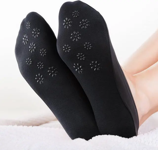 Alt view image 6 of 6 - No Show Socks Women Nylon Low Non-Slip Thin Liner Socks for Flats | Breathable material, Invisible hidden in high heels, Double anti-slip grip, Snug fit for ballet shoes casual