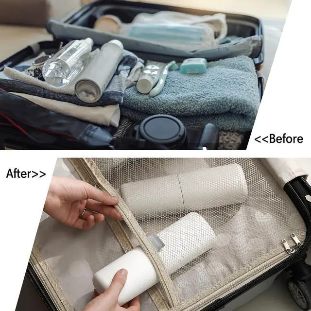 Alt view image 4 of 6 - BALUCA Travel Toothbrush Case, Portable Tooth Brush Holder and Toothpaste Cover Container with Mouthwash Cup, Compact Oral Clean Tools Organizer for Traveling/Camping/School/Home - Large Capacity