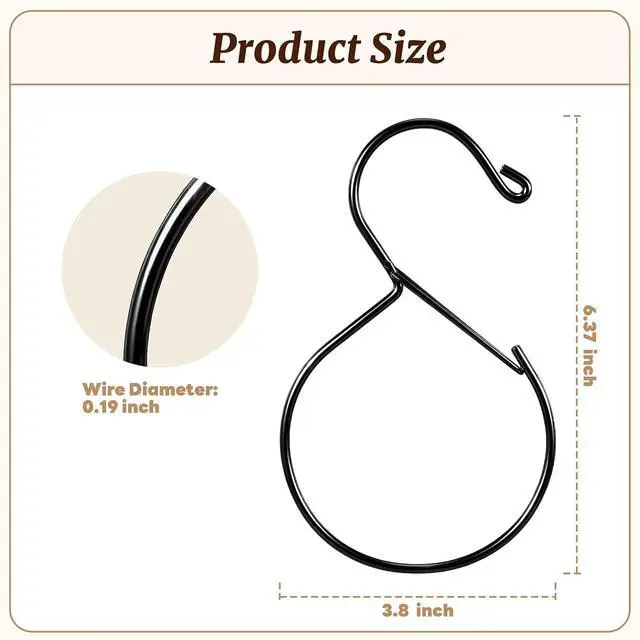 Alt view image 4 of 7 - MEILIDY Metal Belt Hanger with Safety Buckle for Closet, Black, 2 Pcs | Compact Belt Rack, Easy to Hang, Fits for Belts, Ties, Jeans, Scarves, Hats, Purses, Jewelries, Cords, Carabiners